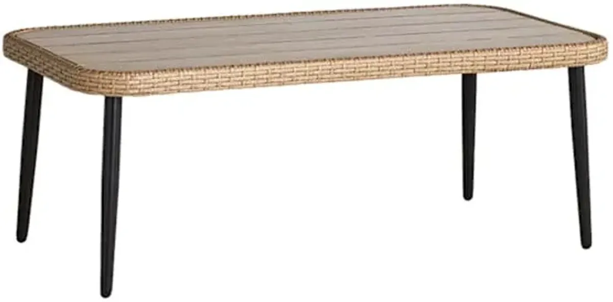 Paloma Patio Coffee Table with Rustic Grey Top