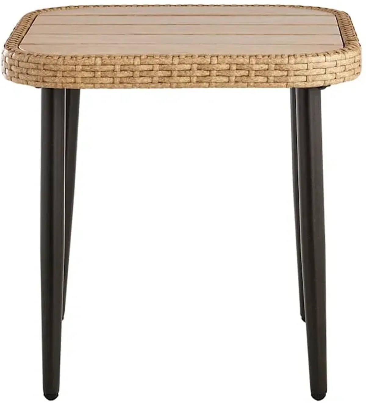 Patio Side Table with Rustic Grey Top