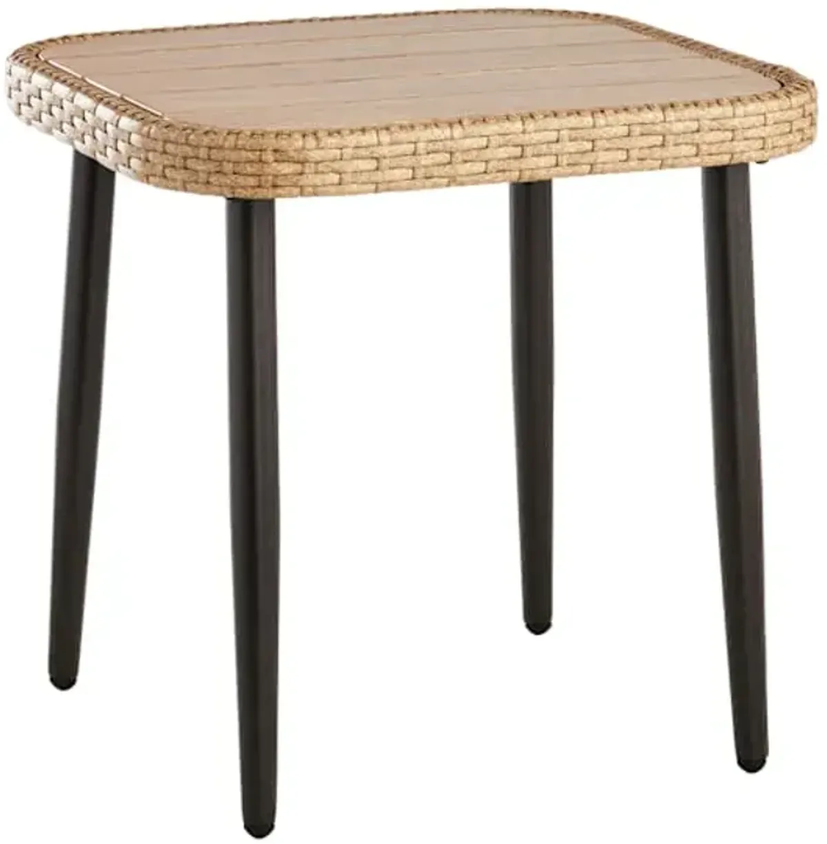Patio Side Table with Rustic Grey Top