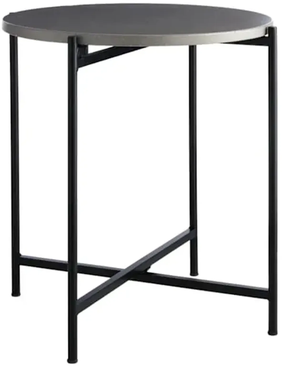 Cement Patio Side Table, Grey