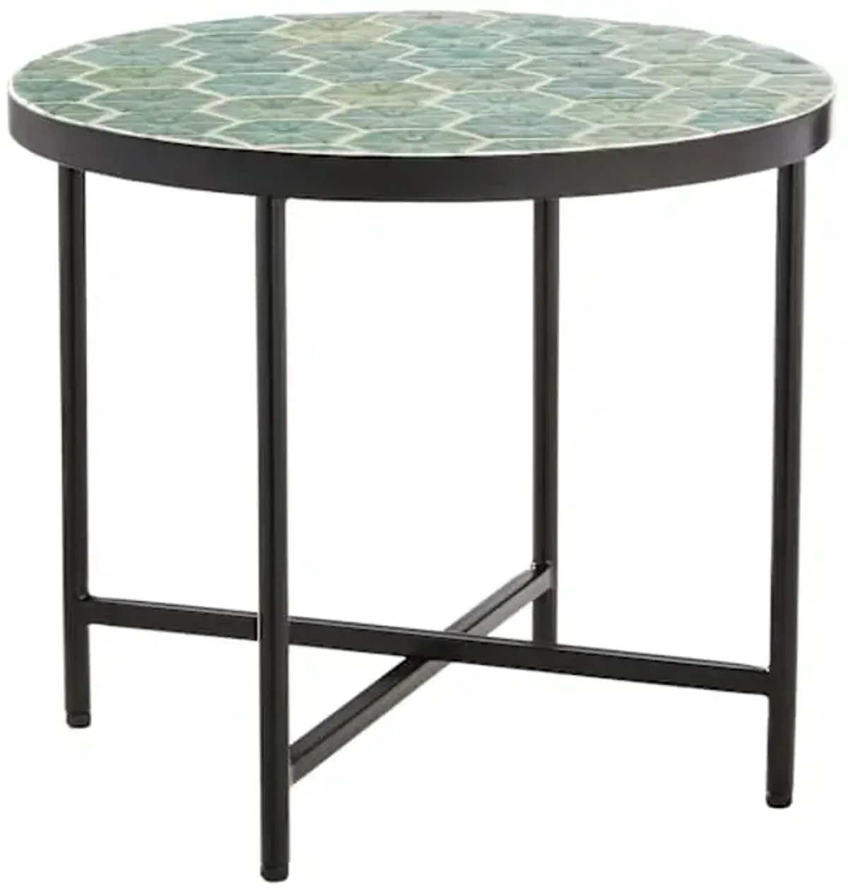 Mosaic Patio Side Table, Green