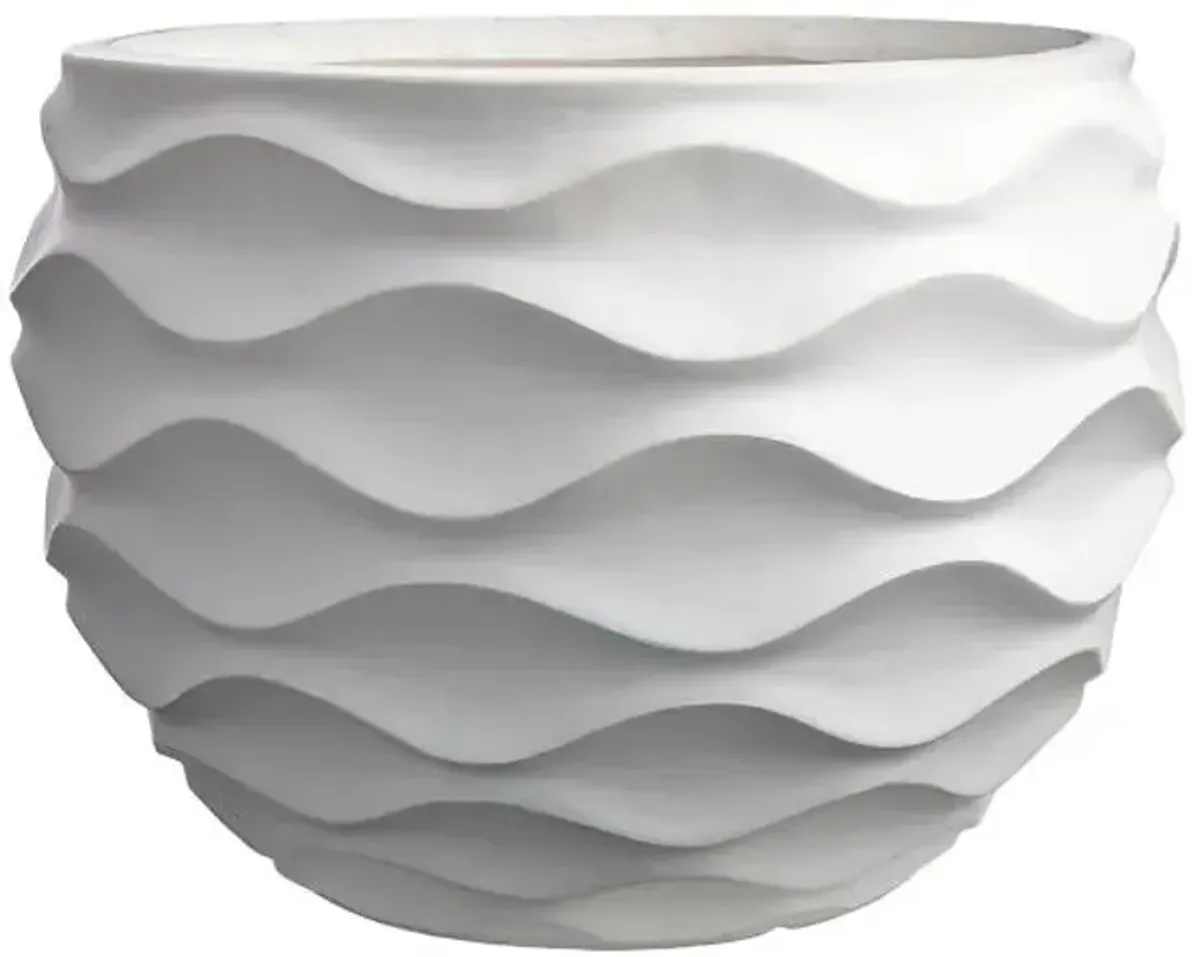 Crosby St. Clara White Outdoor Planter, Large