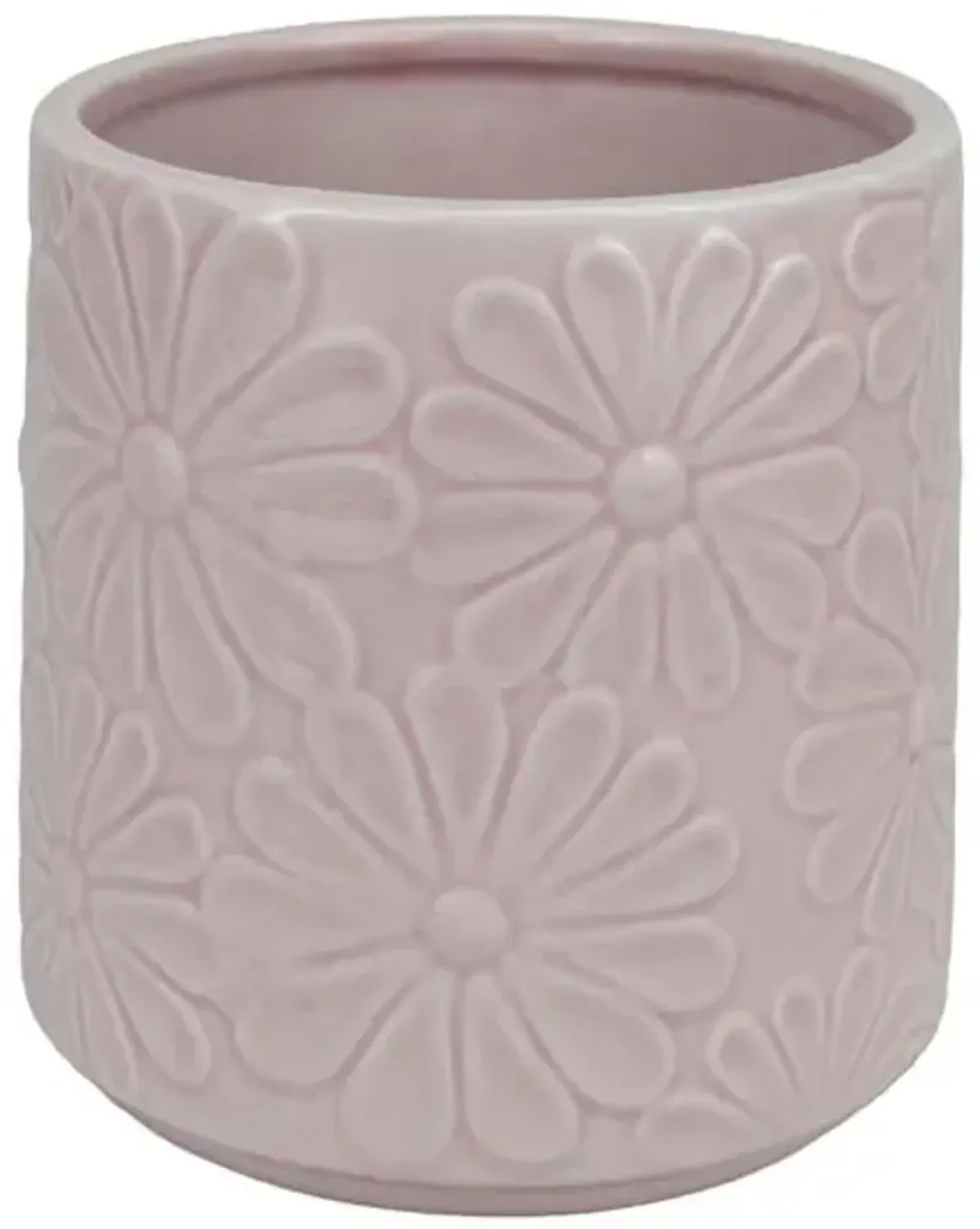 Sunny Club Indoor Pink Ceramic Daisy Planter, 5"