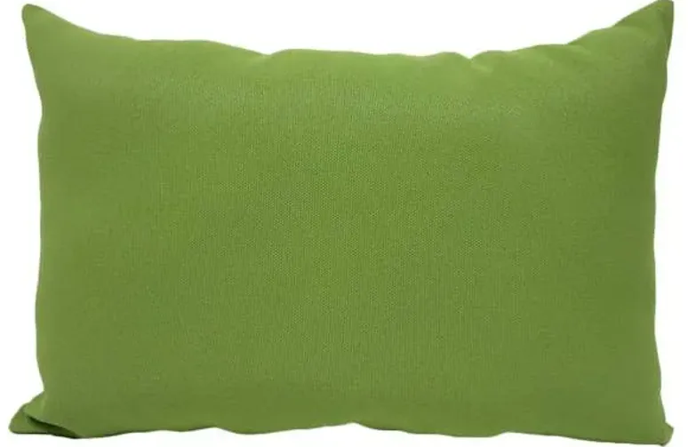 Lime Canvas Lumbar Outdoor Throw Pillow, 14x20