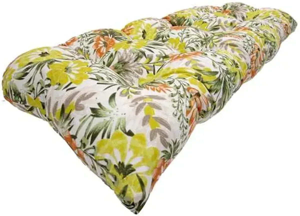 Mohana Floral Wicker Outdoor Settee Cushion
