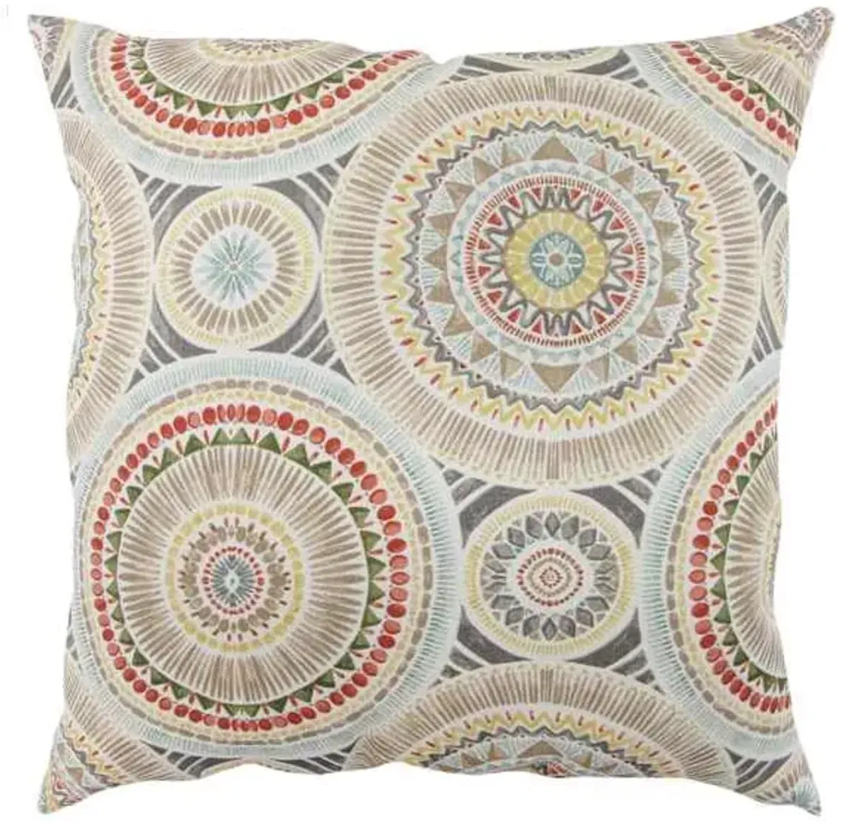 Medallion Sandstone Oversized Square Outdoor Throw Pillow, 20"