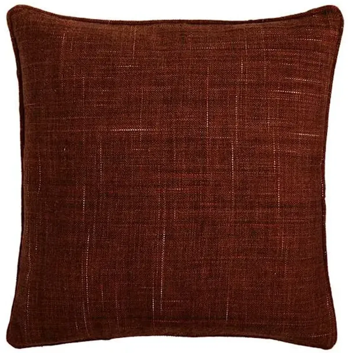 Rust Solid Woven Outdoor Throw Pillow, 18"