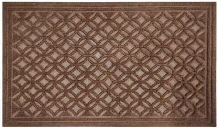 Brown Tractor Texture Rubber Doormat, 18x30