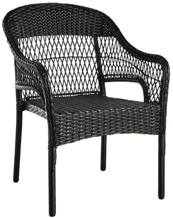 Providence Fairview Wicker Patio Armchair, Black
