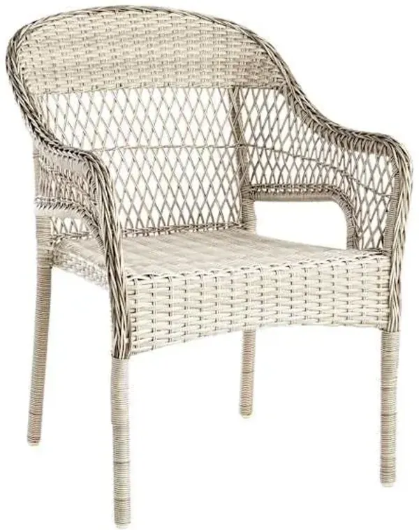 Providence Fairview Wicker Patio Armchair, Dove