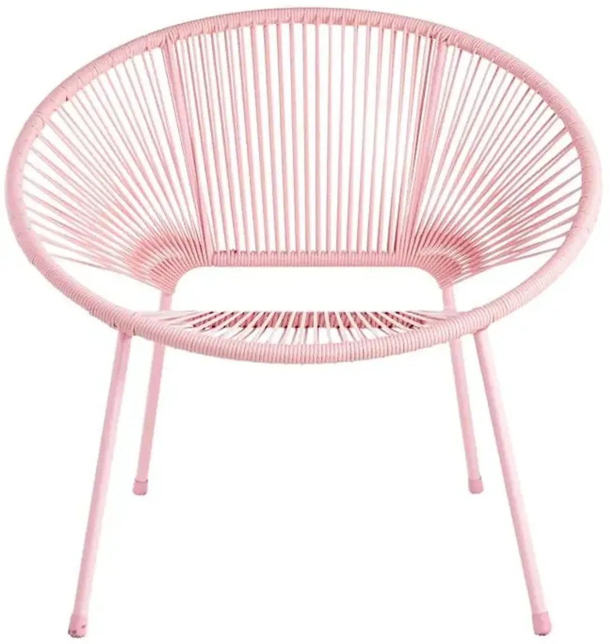 Pink Round Disc Outdoor Chair