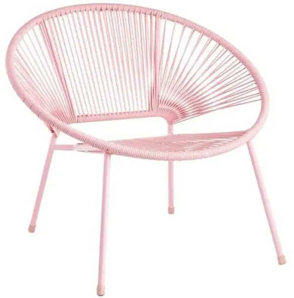 Pink Round Disc Outdoor Chair