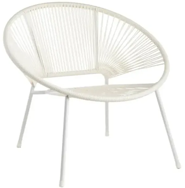 Oh Joy! White Round Disc Outdoor Chair