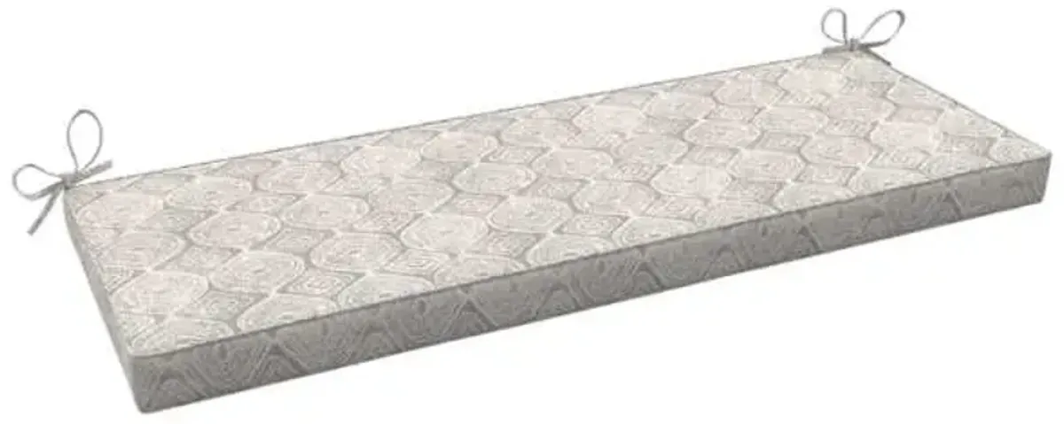 Grey Patna Geo Outdoor Bench Cushion