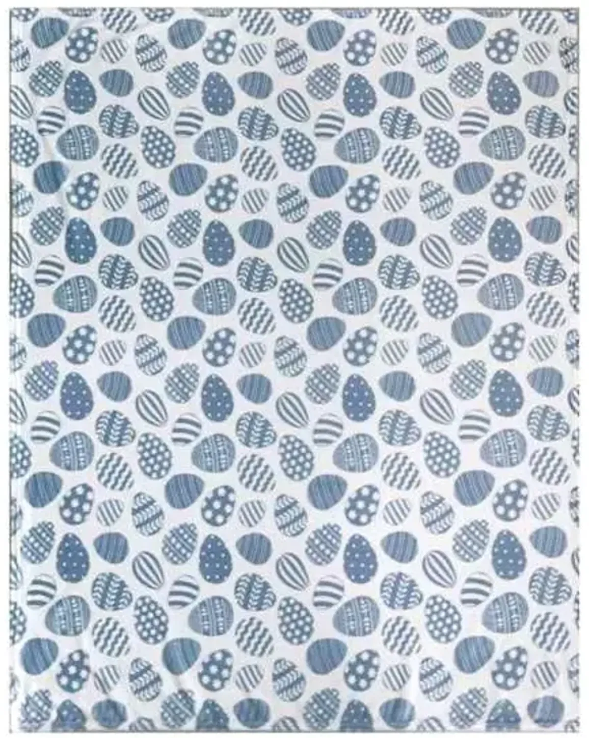 Blue Eggs Printed Plush Throw Blanket, 50x60