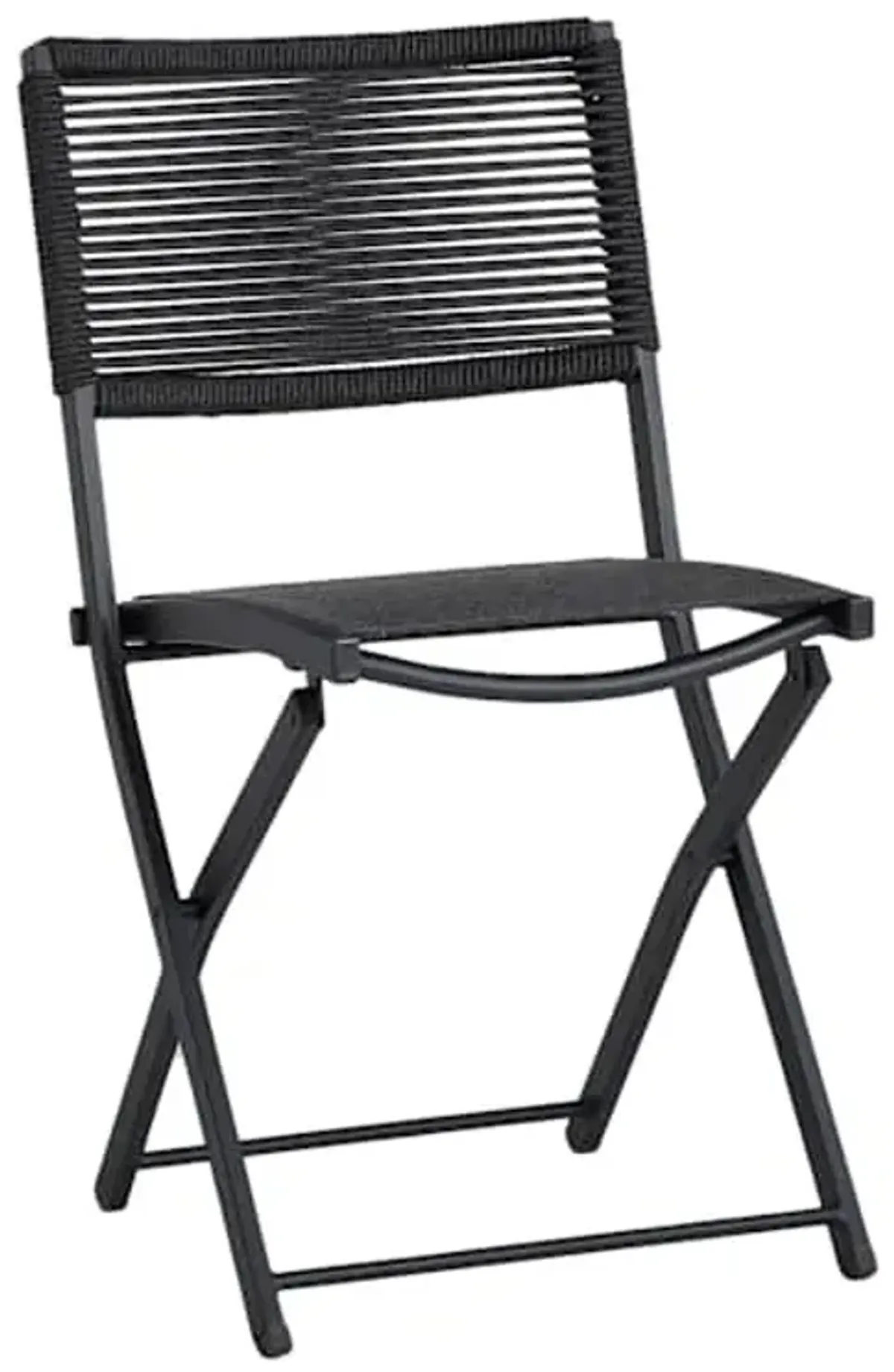 Rope Patio Folding Chair, Black