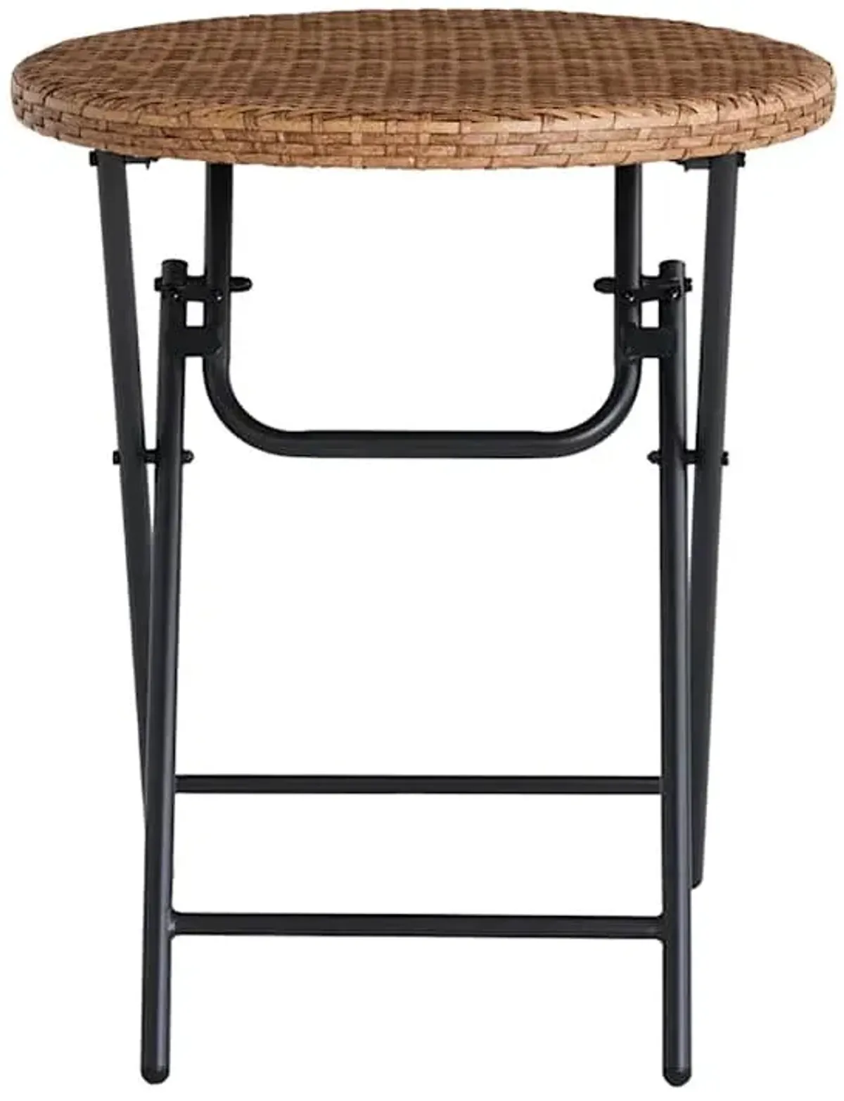 Found & Fable Wicker Top Folding Patio Table, Natural