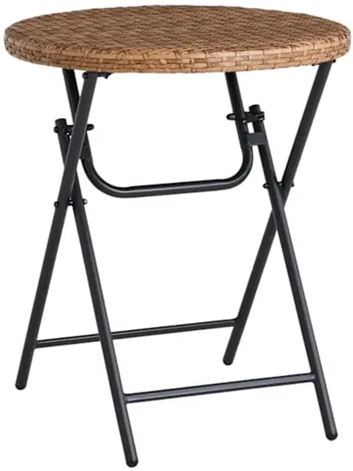 Found & Fable Wicker Top Folding Patio Table, Natural