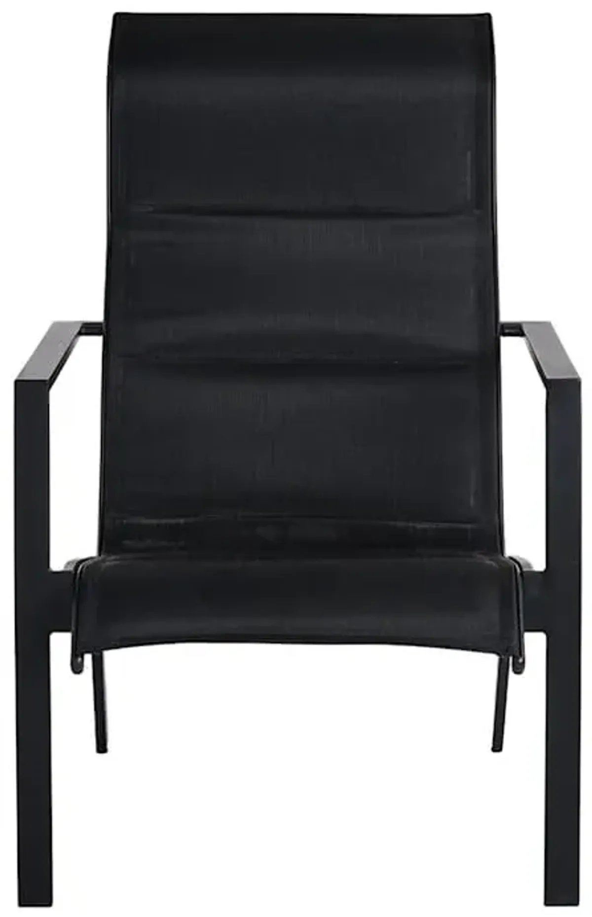 Padded Sling Lounge Chair, Black