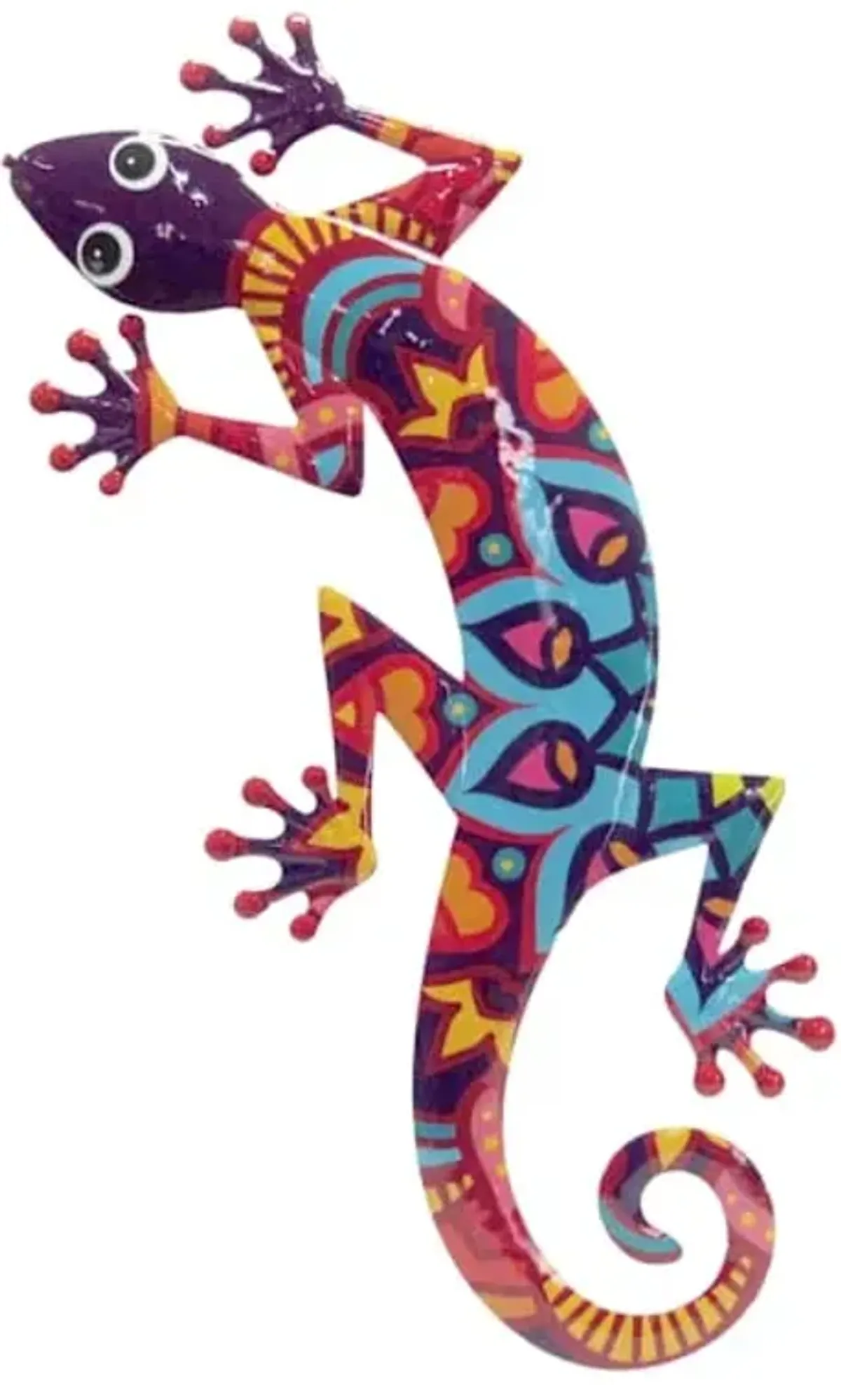 Metal Talavera Gecko Outdoor Wall Decor, 28"