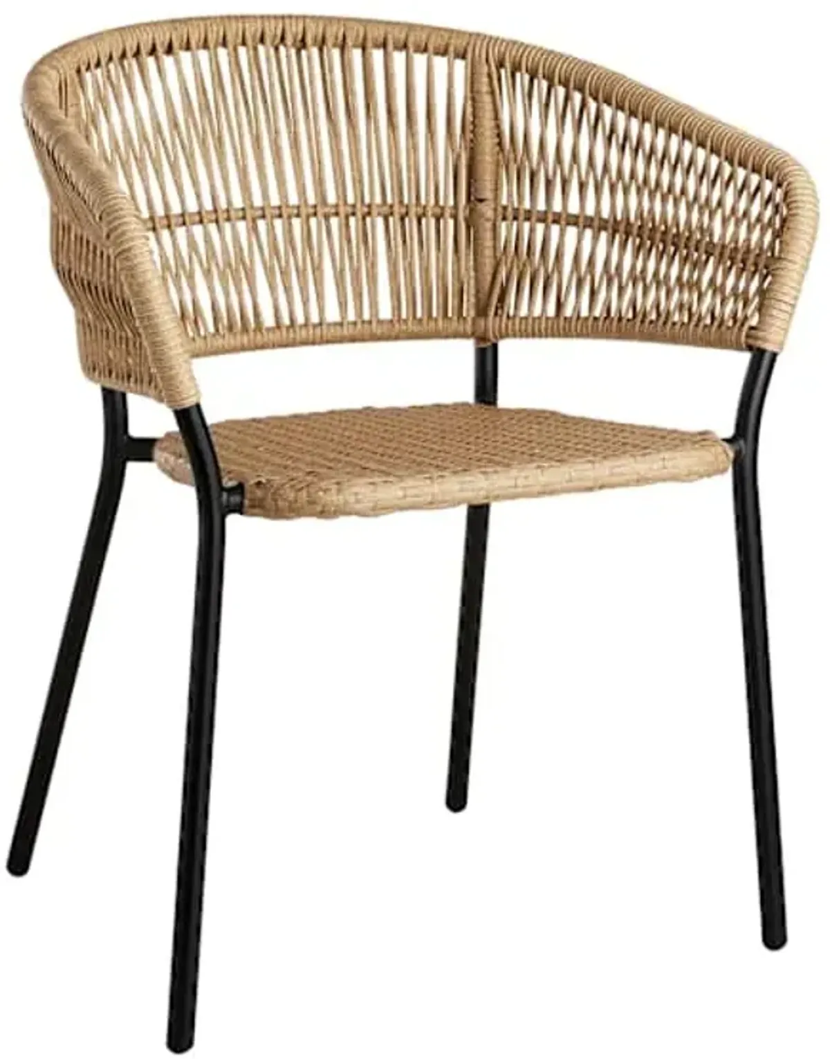 Wicker Patio Dining Chair, Taupe