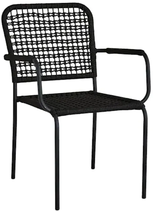 Byron Rope Patio Chair, Black