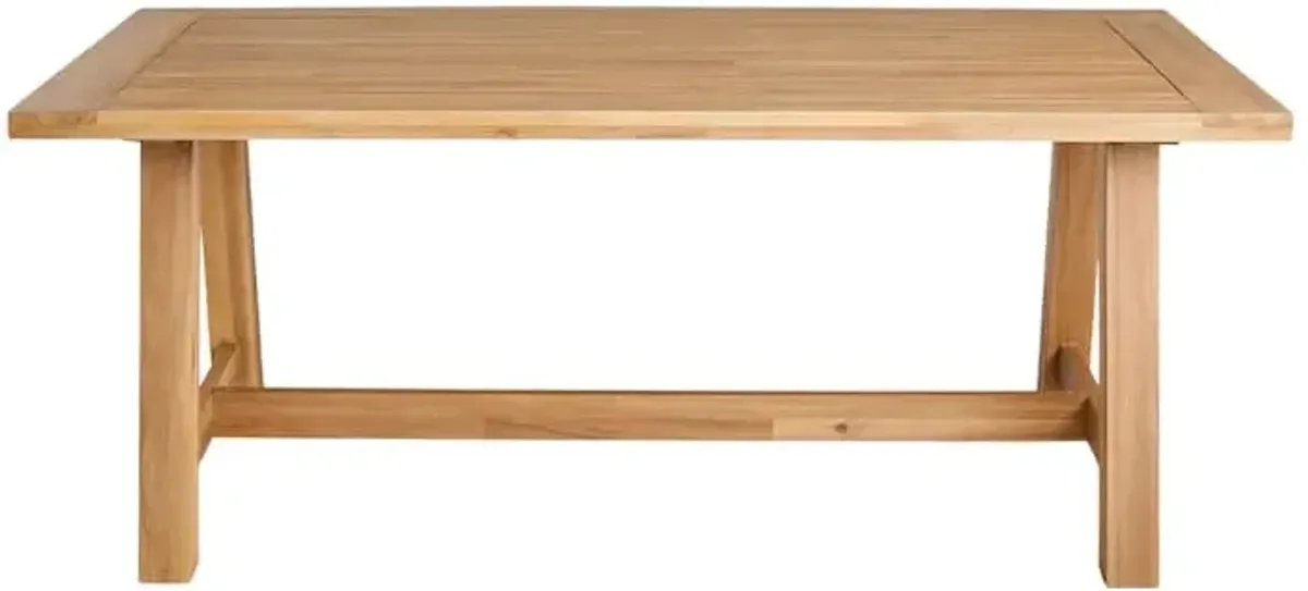 Blonde Acacia Wood Patio Dining Table
