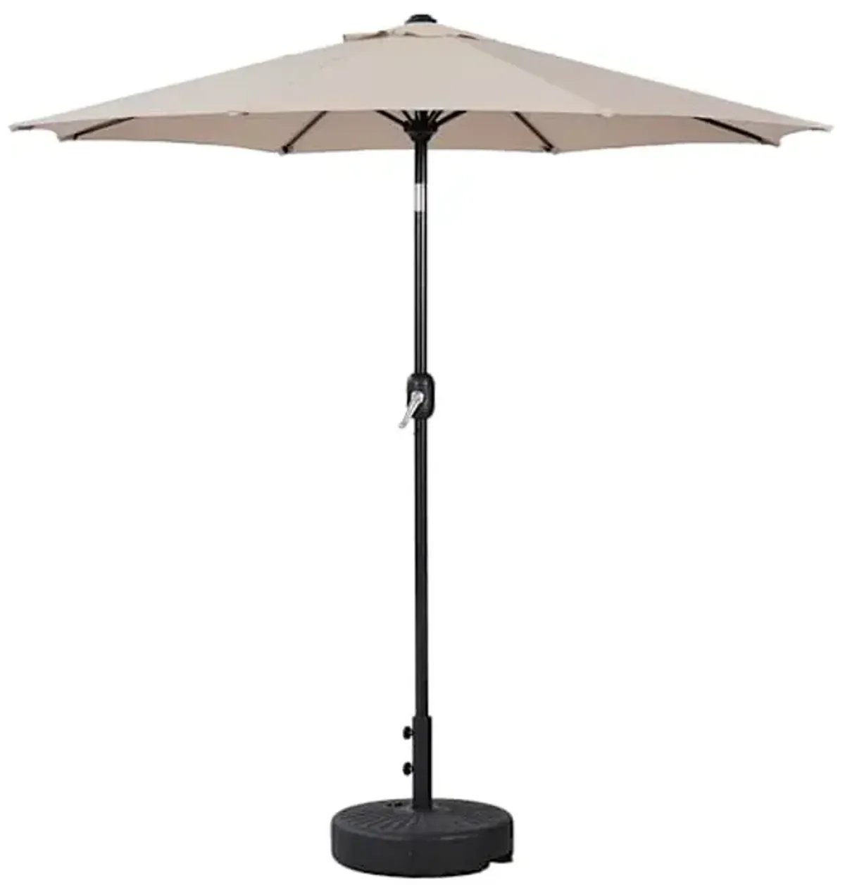 Tan Crank & Tilt Round Patio Umbrella, 7.5'