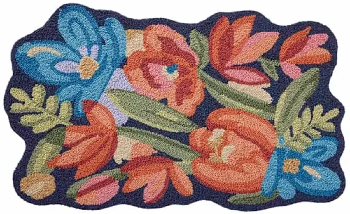 Summerton Floral Shaped Hook Tufted Accent Rug, 2x3