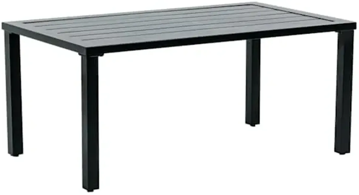 Metal Patio Coffee Table, Black