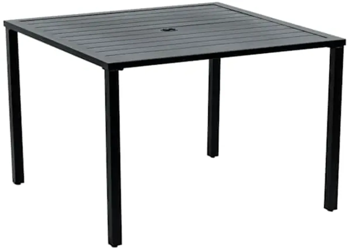 Square Patio Dining Table, Black