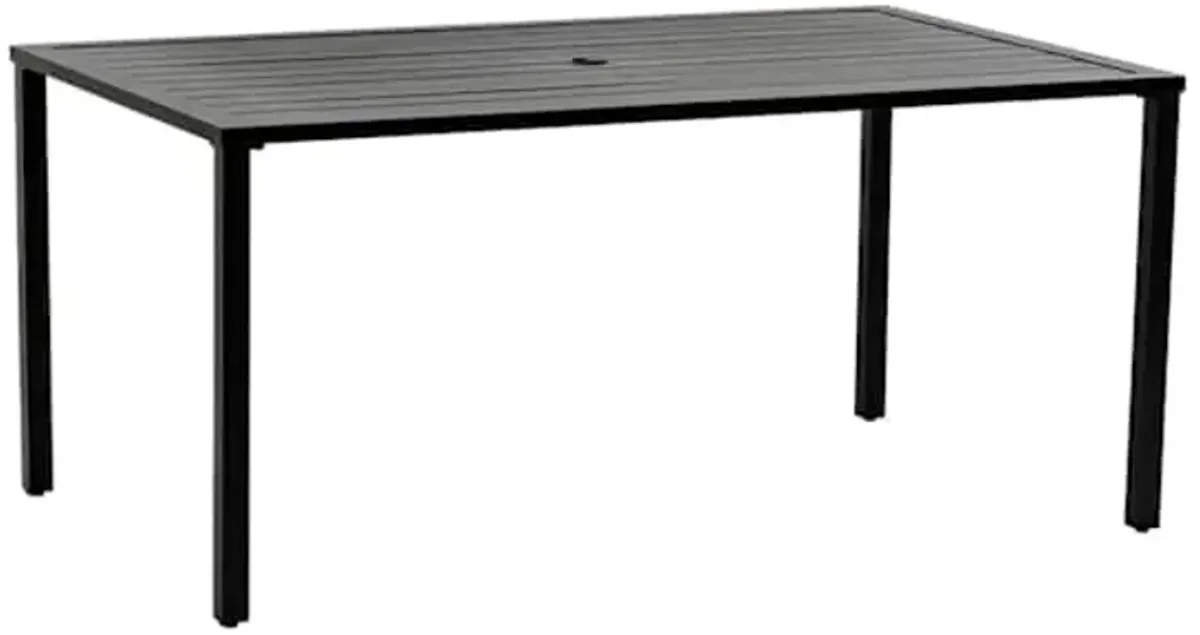 Rectangle Patio Dining Table, Black