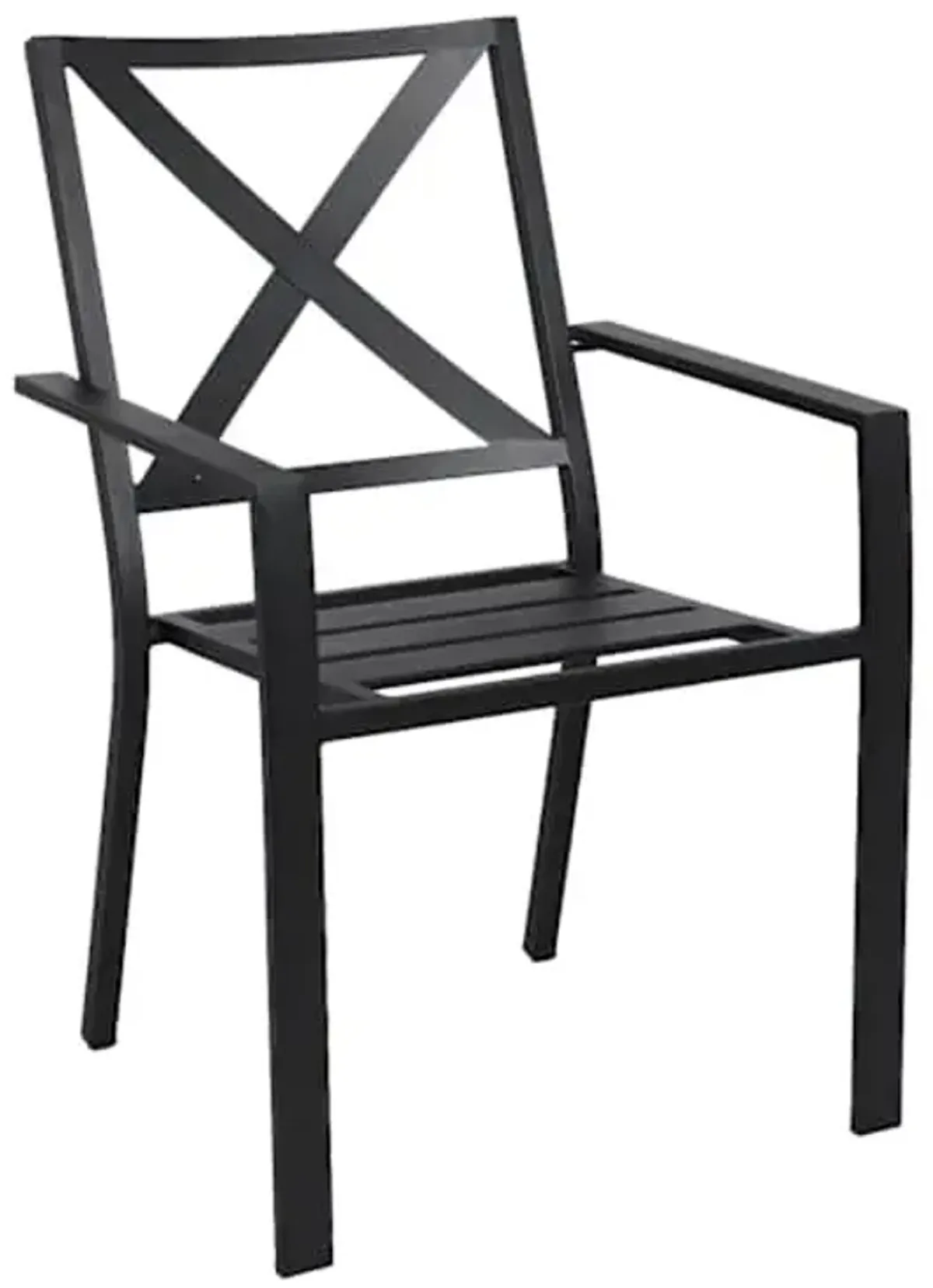 Grammercy X Back Metal Dining Chair, Black