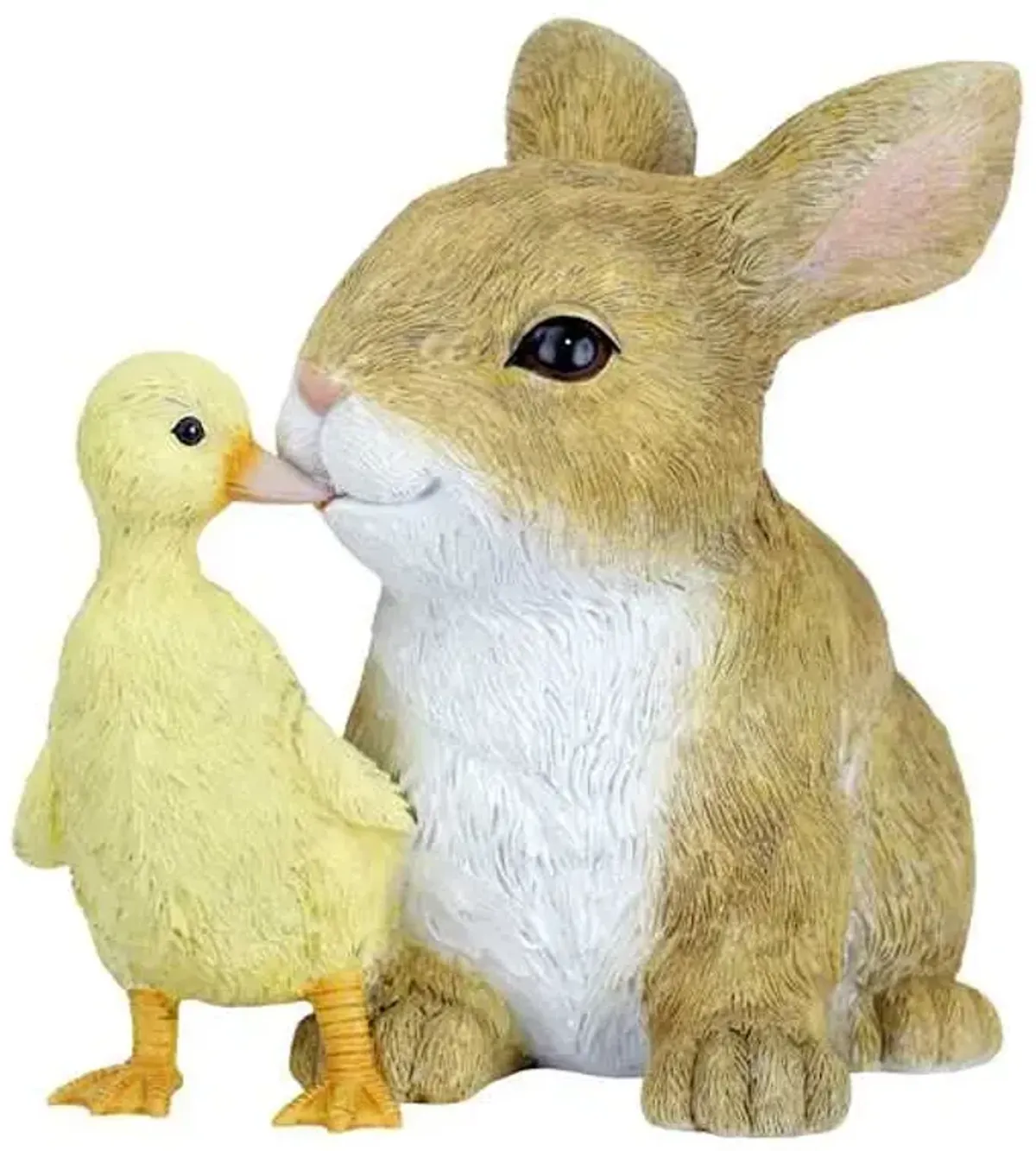 Bunny & Duck Outdoor Garden Statue, 7"