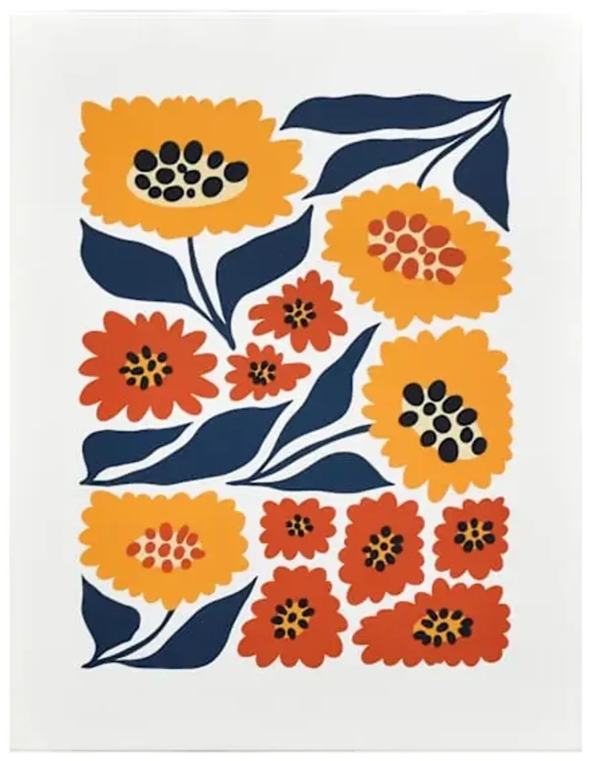 Bright Flowers Canvas Wall Art, 12x16