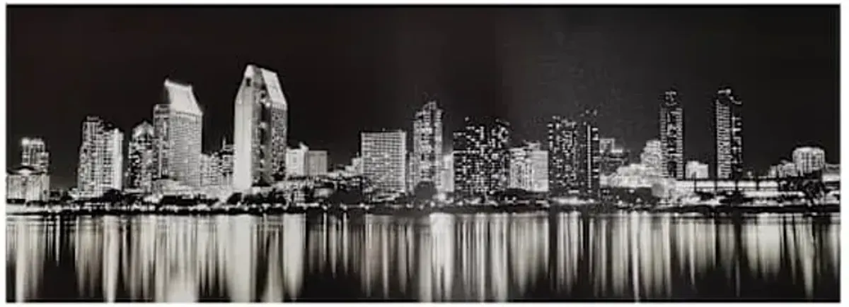 San Diego Lights Canvas Wall Art, 36x12