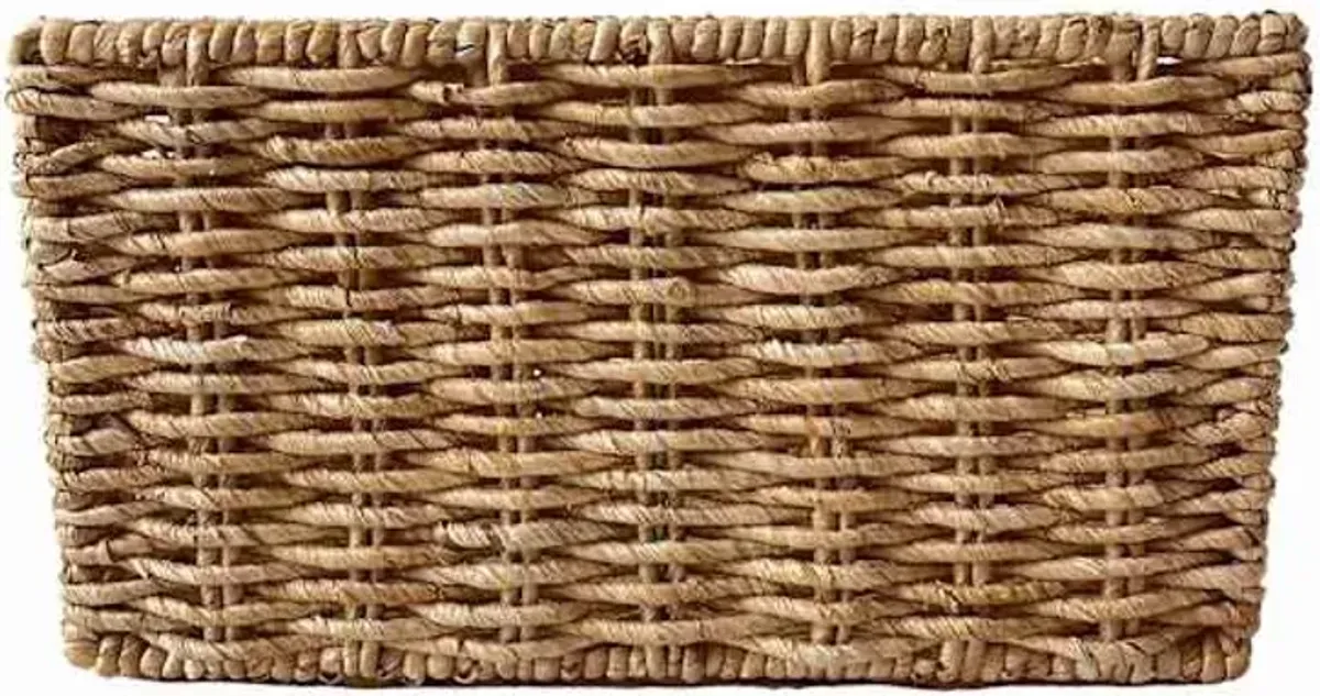 Vanilla Rectangle Wicker Storage Basket, Small