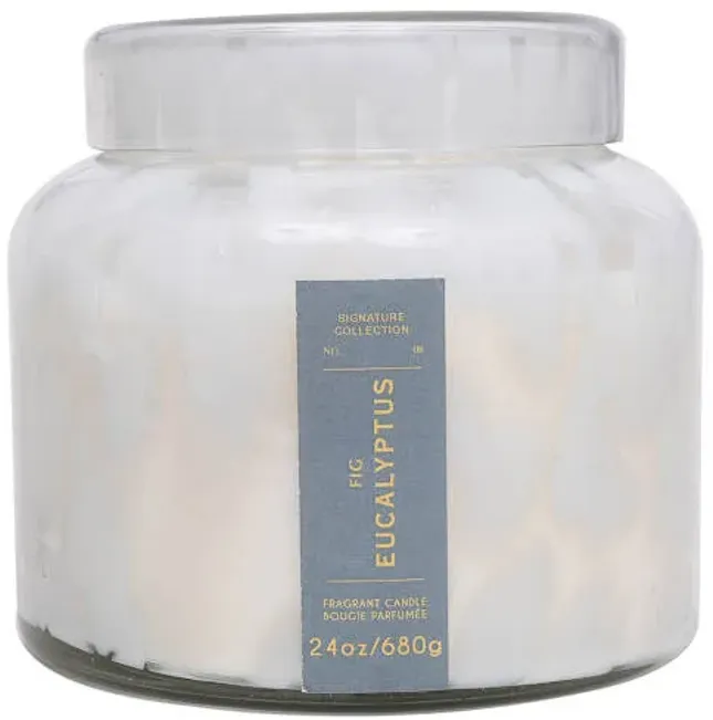 Fig Eucalyptus Scented Confetti Glass Jar Candle, 24oz