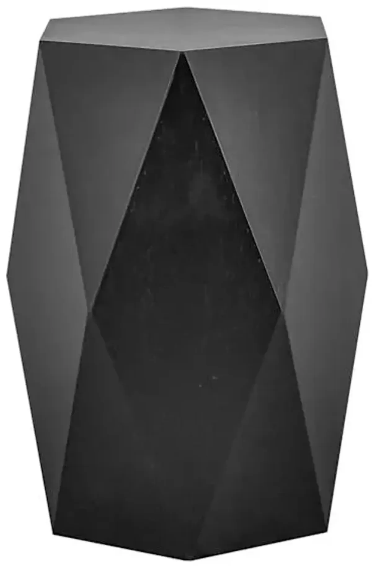 Hexagon Wooden Accent Table, Black