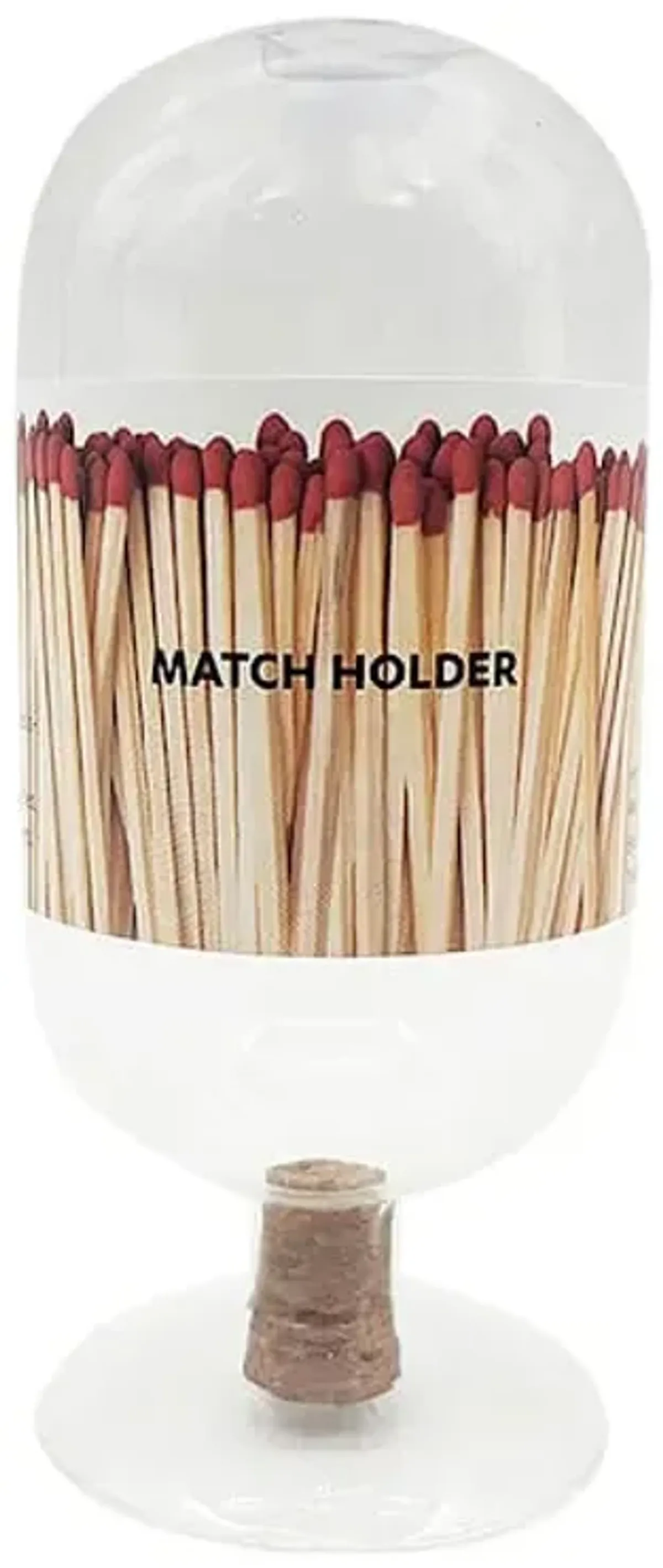 Glass Match Holder with Striker