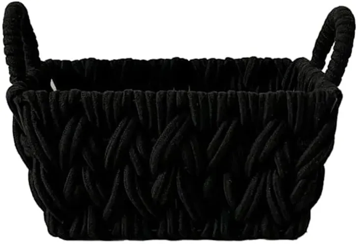 Crosby St. Chunky Rectangle Fabric Storage Basket with Handle, Small