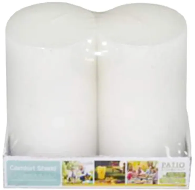 2-Pack Citronella Pillar Candles, 8oz