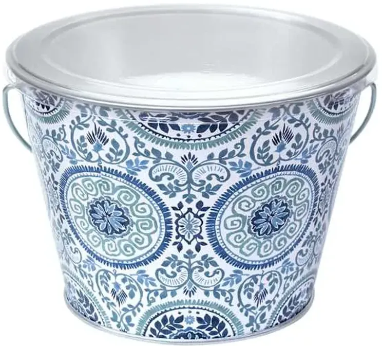Blue Tile Bucket Citronella Candle, 28oz