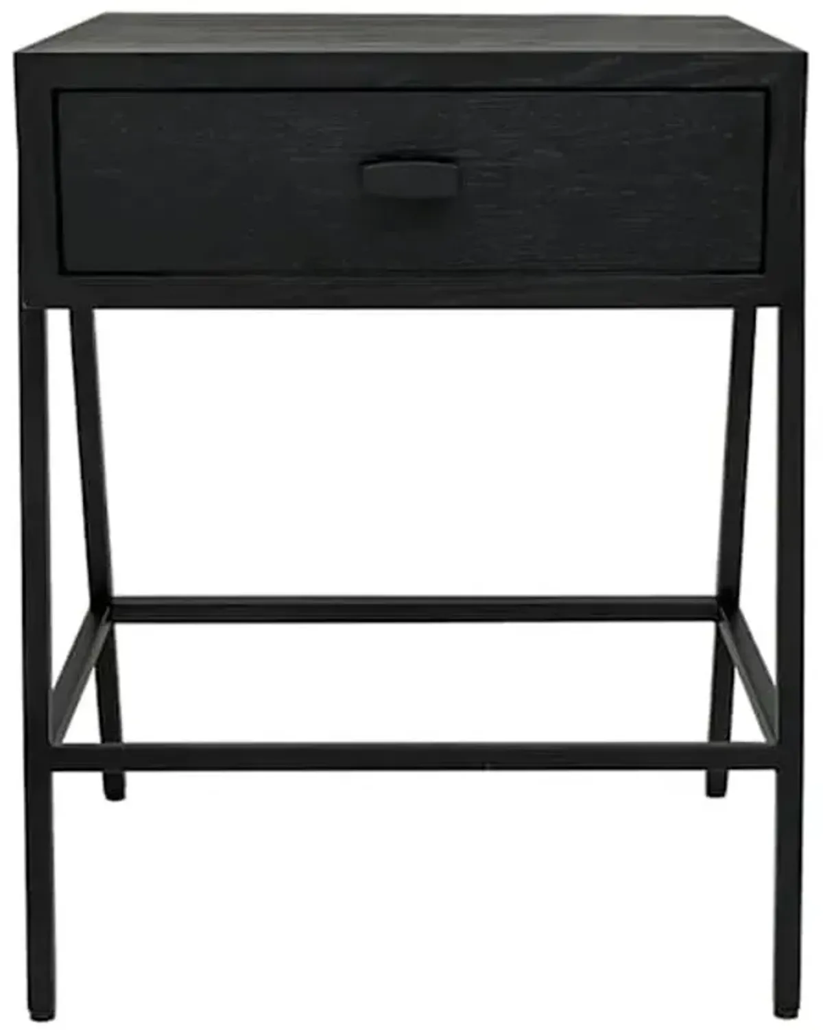 Harmon Wood & Metal Accent Table, Black