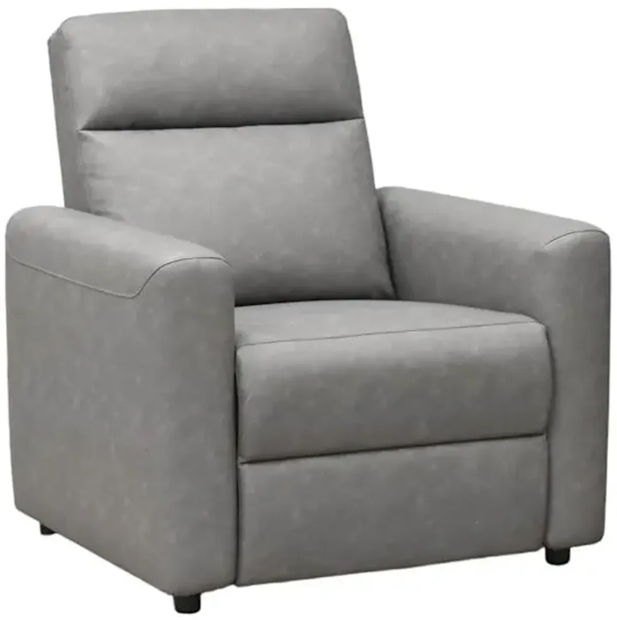 Bowen Faux Leather Recliner, Grey
