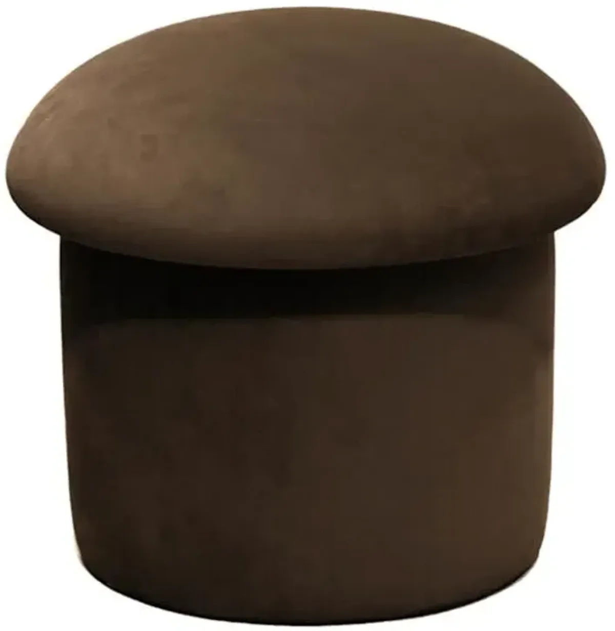 Mushroom Storage Ottoman, Brown