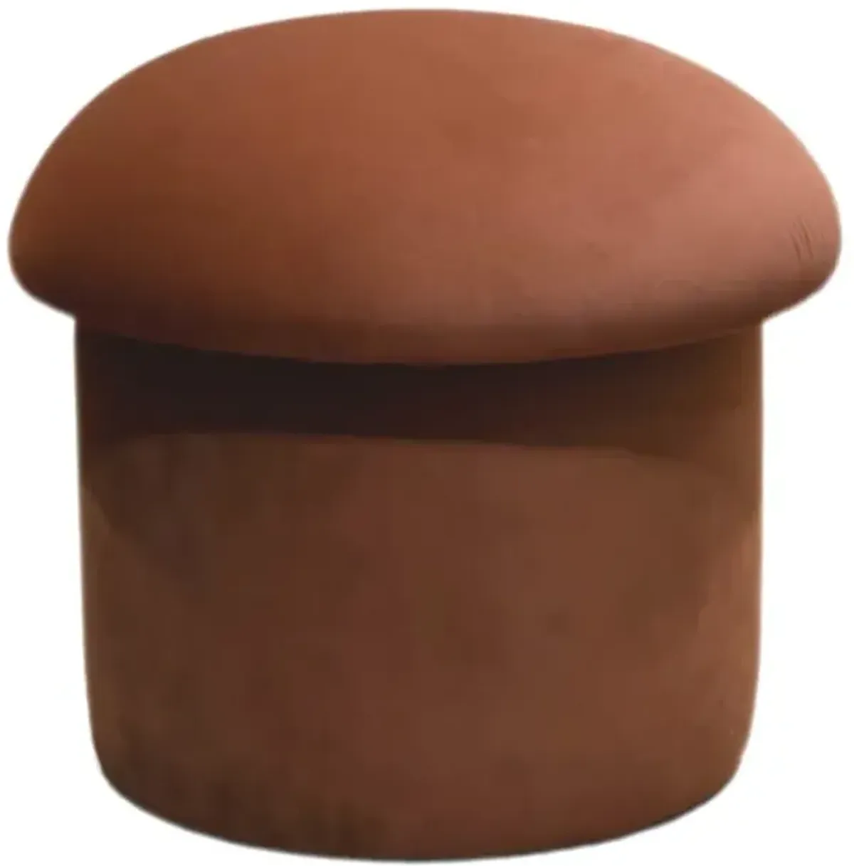Mushroom Storage Ottoman, Rust