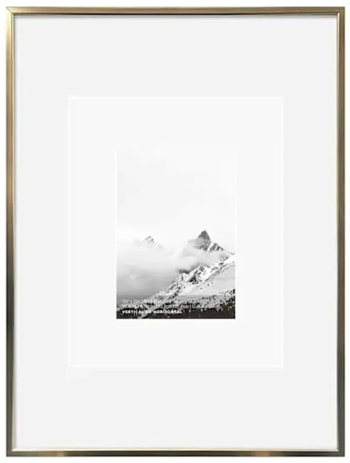 12x16 Champagne Thin Matted to 8x10 and 5x7 Wall Frame