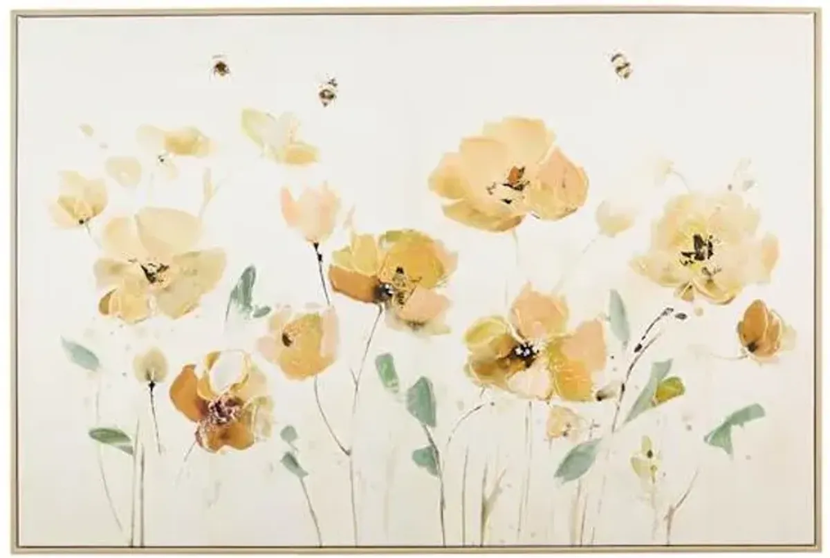 Framed Floral Canvas Wall Art, 48x33