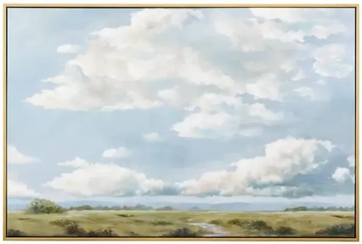 Providence Framed Clouds Landscape Canvas Wall Art, 36x24